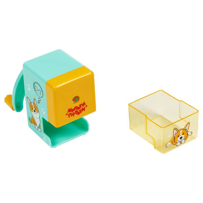 Точилка механическая Мульти-Пульти "Корги", пласт. копус, инд. упаковка 