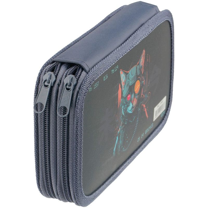 Пенал 2 отделения, 190*110 ArtSpace "Fighter", ламинированный картон, софт-тач 