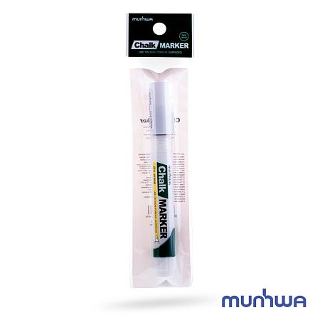 Маркер меловой MunHwa "Chalk Marker" белый, 3мм, спиртовая основа, пакет 
