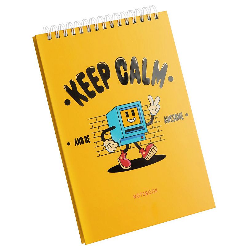 Блокнот А5 80л. на гребне BG "Your poster", твердая обложка, матовая ламинация, выборочный лак