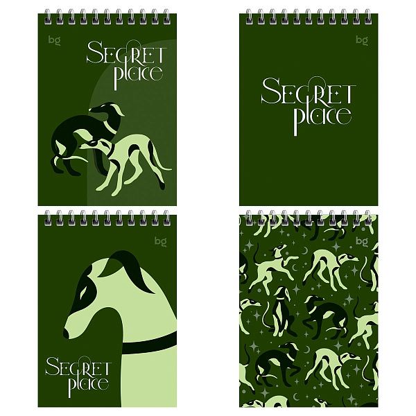 Блокнот А6 60л. на гребне BG "Secret place"