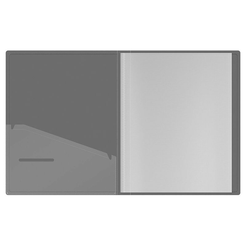 Папка с 60 вкладышами Berlingo "No Secret" А4, 35мм, 700мкм, полупрозрачная черная, с внутр. карманом 