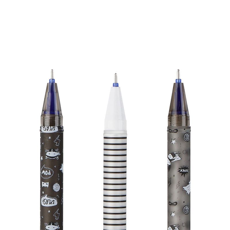 Ручка гелевая стираемая MESHU "Superhero" синяя, 0,5мм, корпус ассорти 