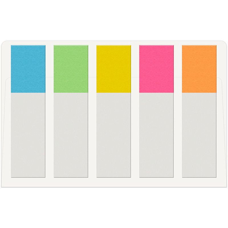 Флажки-закладки OfficeSpace, 12*45мм, 20л.*5 неоновых цвета, европодвес