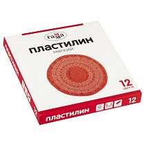 Пластилин Гамма, Юбилейная серия, 12 цветов, 240г, со стеком, картон. упаковка