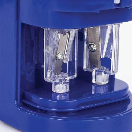 Точилка электрическая BRAUBERG "STANDARD", 2 отверстия для карандашей (включая утолщенные), питание от 4 батареек АА, 228423 