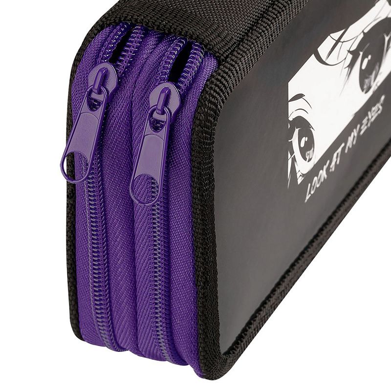 Пенал 2 отделения, 190*110 ArtSpace "Anime eyes", ламинированный картон 