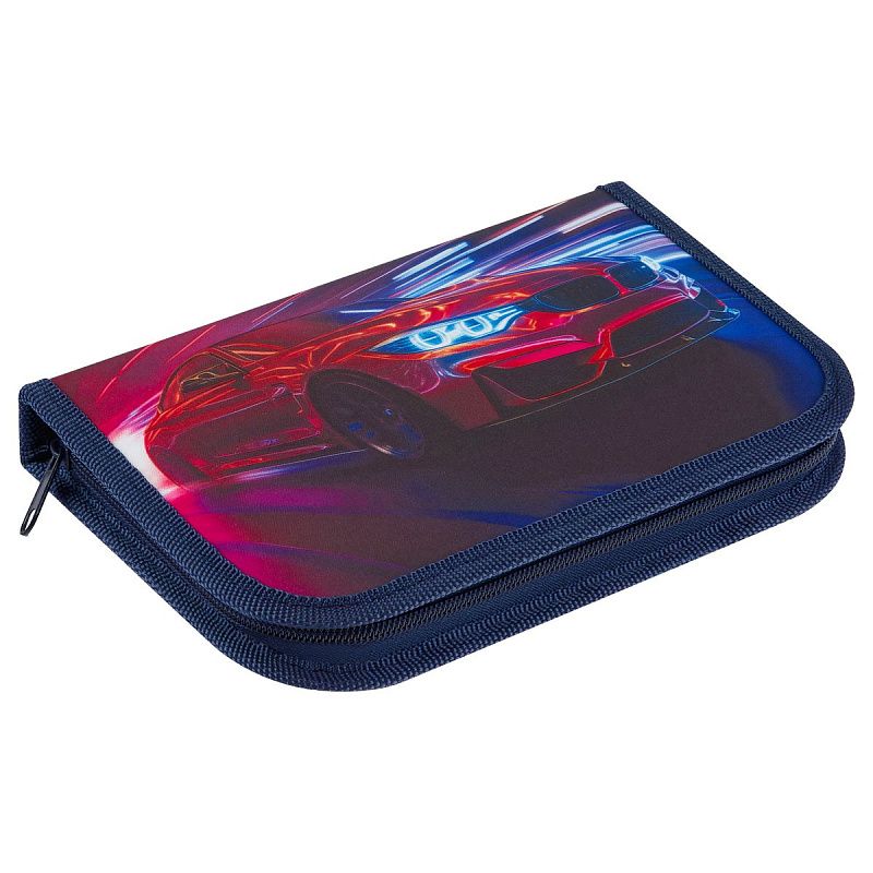 Пенал 1 отделение, 200*130 ArtSpace "Speed", доп. секция, ткань 