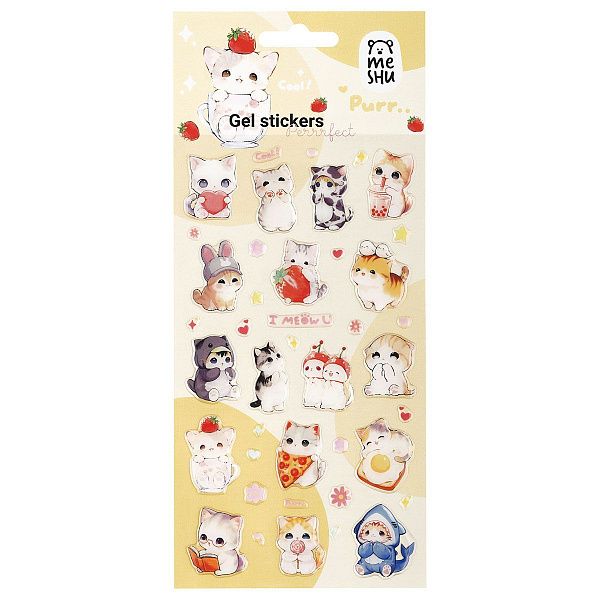 Наклейки гелевые MESHU  "Perrrfect" , 10*23см, инд. уп., европодвес