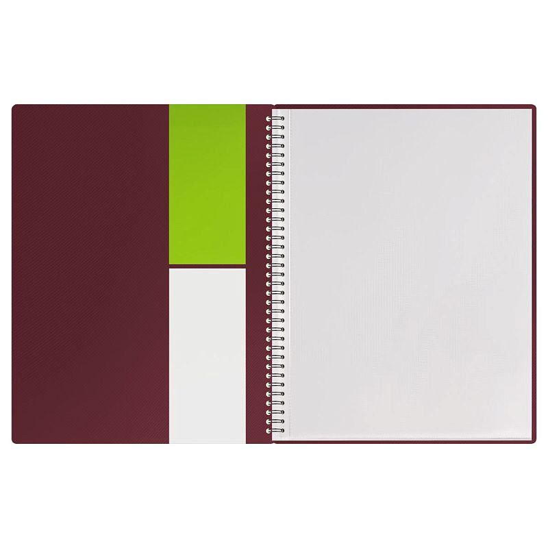 Папка с 30 вкладышами на гребне СТАММ "Диагональ" А4, 17мм, 700мкм, пластик, гранат 