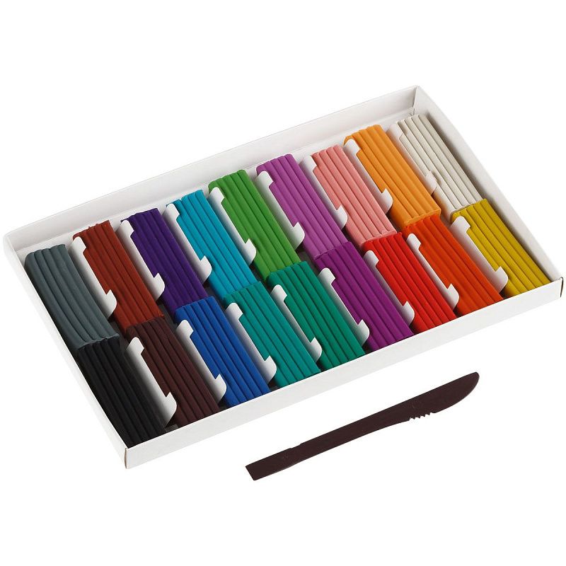 Пластилин Мульти-Пульти "Чебурашка", 18 цветов, 270г, со стеком, картон