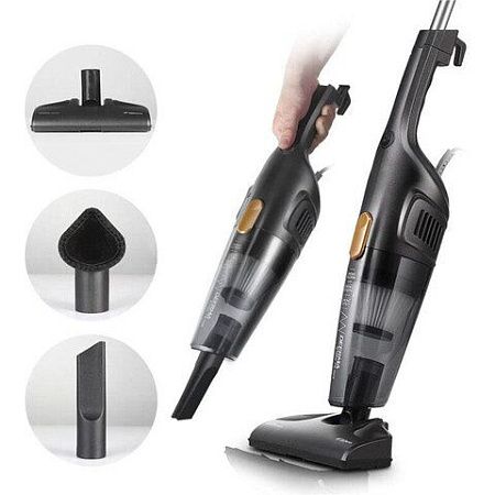 Пылесос вертикальный DEERMA DX115C, 2 в 1, потребляемая мощность 600 Вт, контейнер 1,2 л, черный