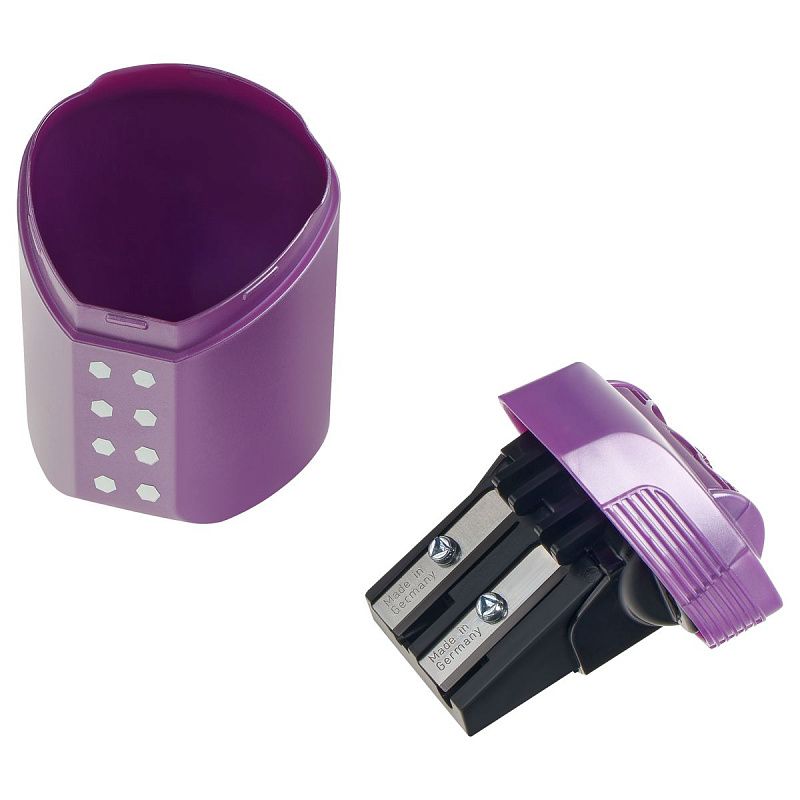 Точилка пластиковая Faber-Castell "Sparkle" 2 отверстия, контейнер, ассорти 