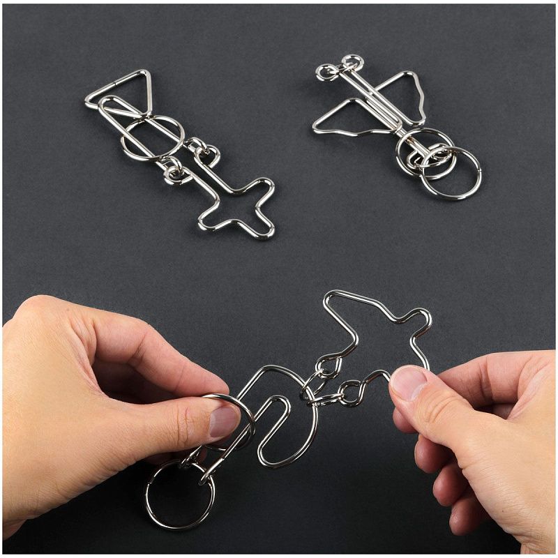 Головоломка металлическая средняя ТРИ СОВЫ, ассорти, 2 уровень сложности 