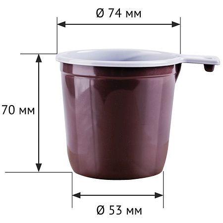 Чашки одноразовые для кофе OfficeClean 200мл, набор 50шт., эконом, ПП, бело-коричневые, хол/гор