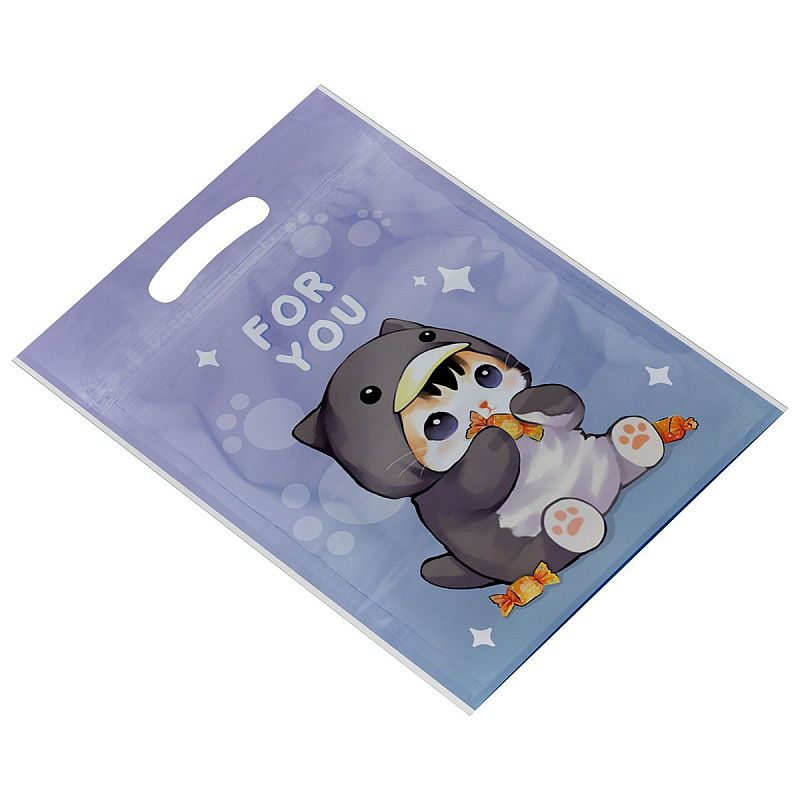 Набор подарочных пакетов 15*22 см, зип-лок, MESHU "Милые котята", 35шт.