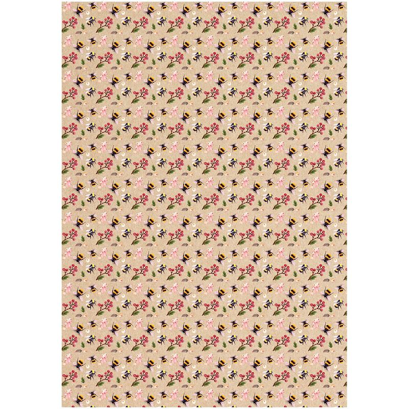 Упаковочная бумага крафт 70*100см, MESHU "Крылатые созданья", 70г/м2, ассорти 5 дизайнов