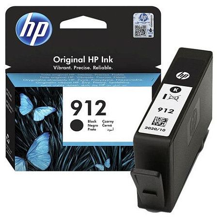 Картридж струйный HP (3YL80AE) для HP OfficeJet Pro 8023, №912 черный, ресурс 300 страниц, оригинальный 