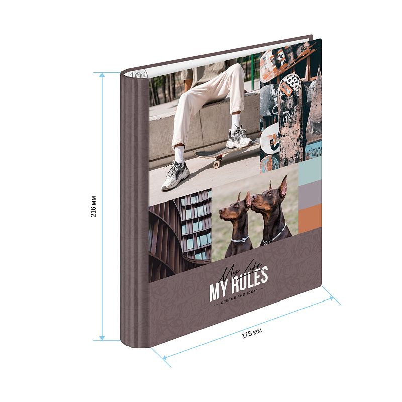 Тетрадь на кольцах А5, 120л., 7БЦ, ArtSpace "Увлечения. My rules", глянцевая ламинация
