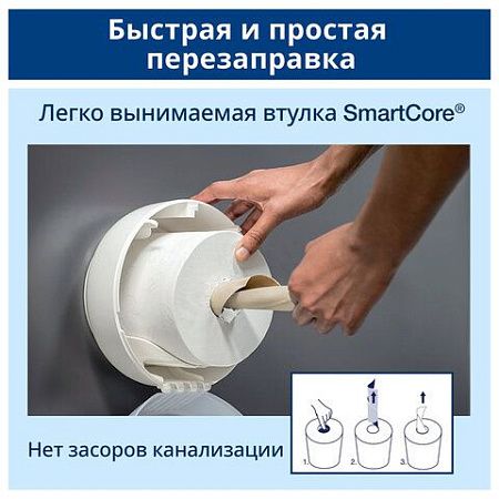 Диспенсер для туалетной бумаги TORK (Система T8) SmartOne, металлический, 472054 