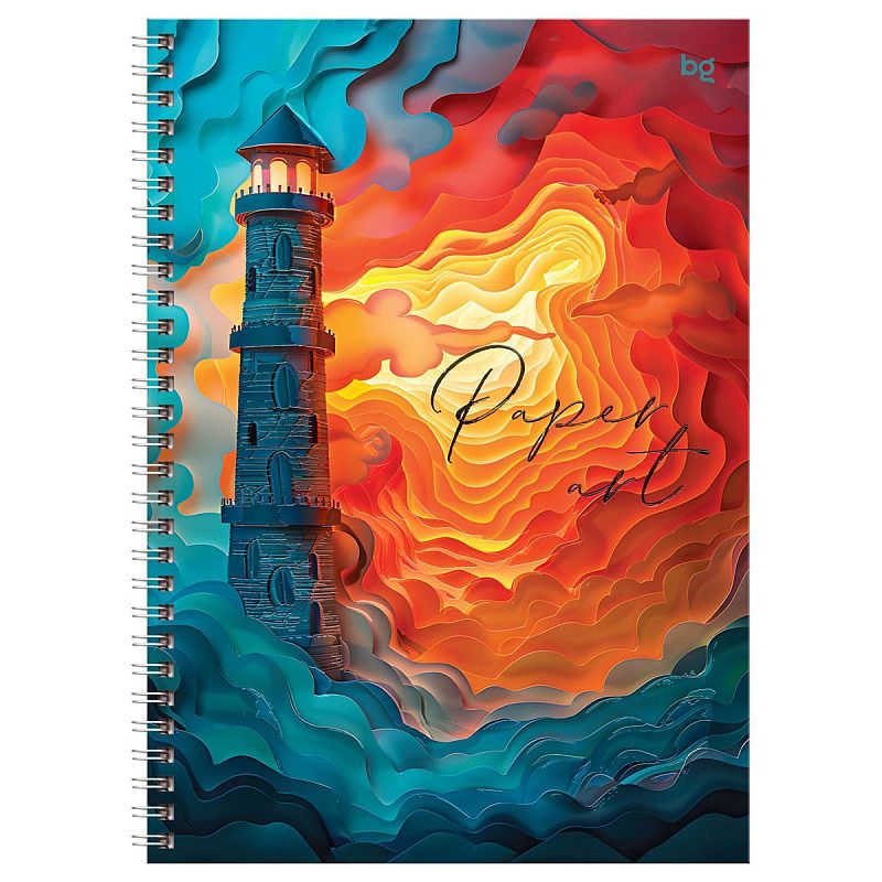 Тетрадь 120л., А5, клетка на гребне BG "Paper art", матовая ламинация, выб. лак, твердая обложка