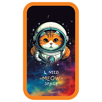 Пенал 2 отделения, 190*110 ArtSpace "Meow Space", ламинированный картон, софт-тач