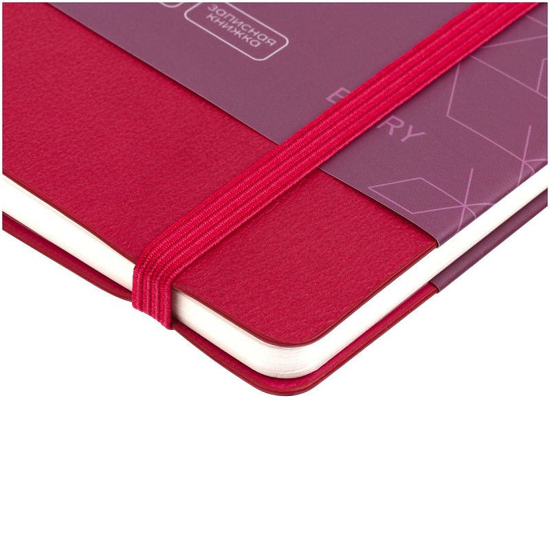 Записная книжка А6 80л. ЛАЙТ, кожзам, Greenwich Line "Classic. Berry", с резинкой, фактурное тиснение, блок в клетку