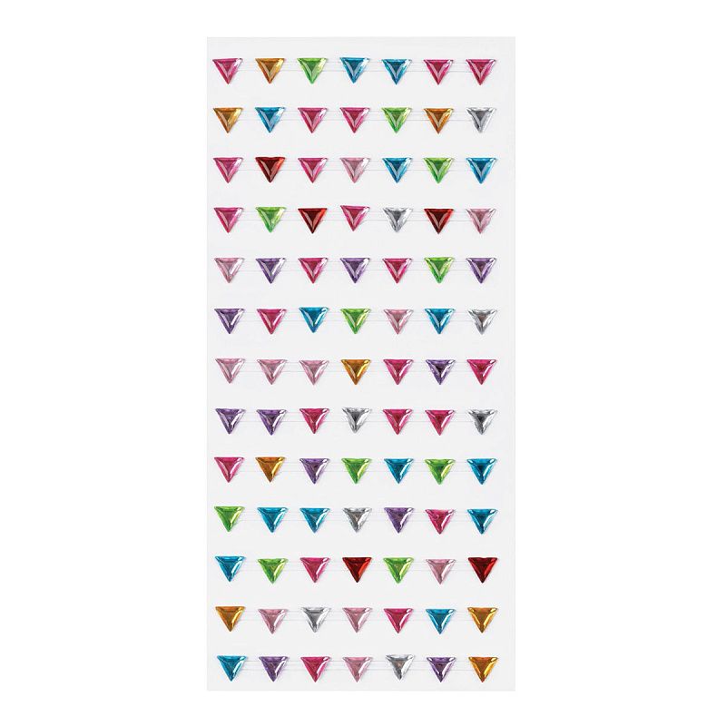 Наклейки акриловые MESHU "Сolorful crystal", 25*10см, стразы, 91 наклейка, инд. уп., европодвес