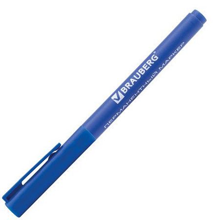 Маркеры перманентные BRAUBERG "CLASSICLine", НАБОР 4 ЦВЕТА, тонкий наконечник 1 мм, 150295 