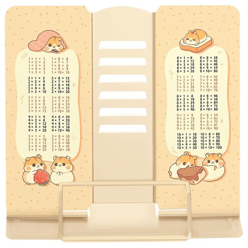 Подставка для книг СТАММ, металлическая, регулируемый угол наклона, "Хомяки" 