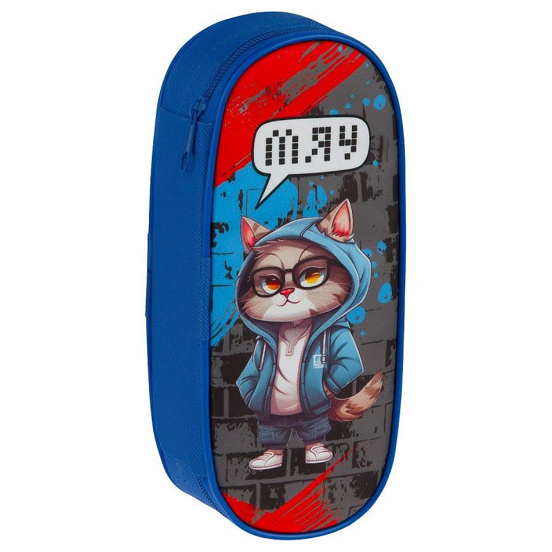 Пенал корпусный 1 отделение, 220*95*50 Мульти-Пульти "Мяу", полиэстер