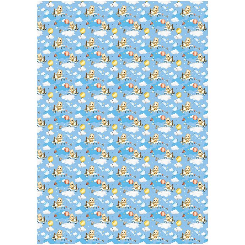 Упаковочная бумага глянц. 70*100см, MESHU "Мир техники", 80г/м2, ассорти 5 дизайнов