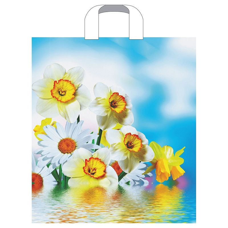 Пакет с петлевой ручкой Артпласт "Цветочная история", 38*42+3см, 37мкм