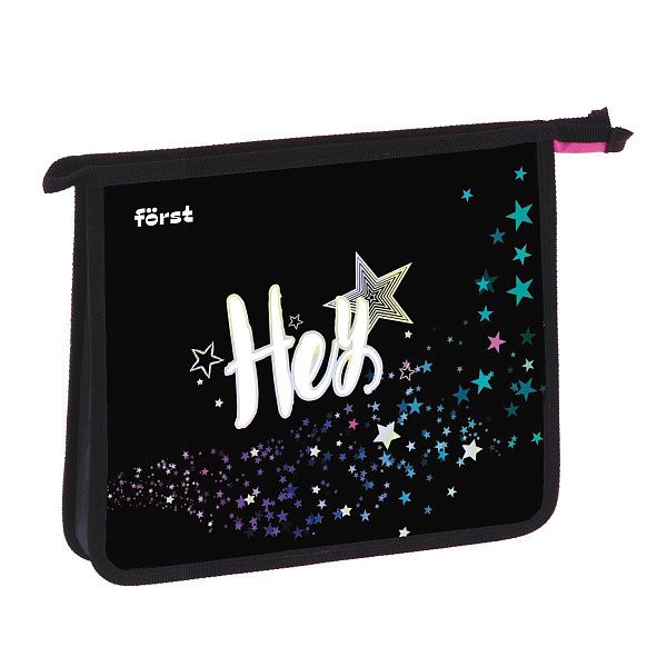 Папка для тетрадей 1 отделение, А5 Först "Hey!" , 240*205*40 мм, пластик, на молнии