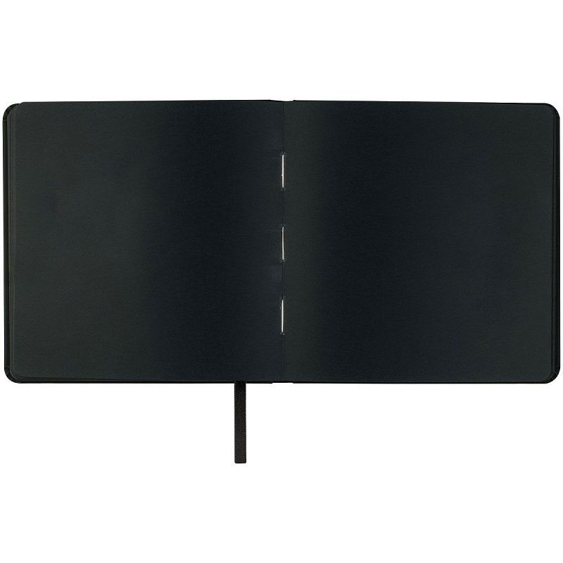 Скетчбук 80л., 150*150 Гамма "Студия", черный, твердая обложка, на резинке, черная, 140г/м2