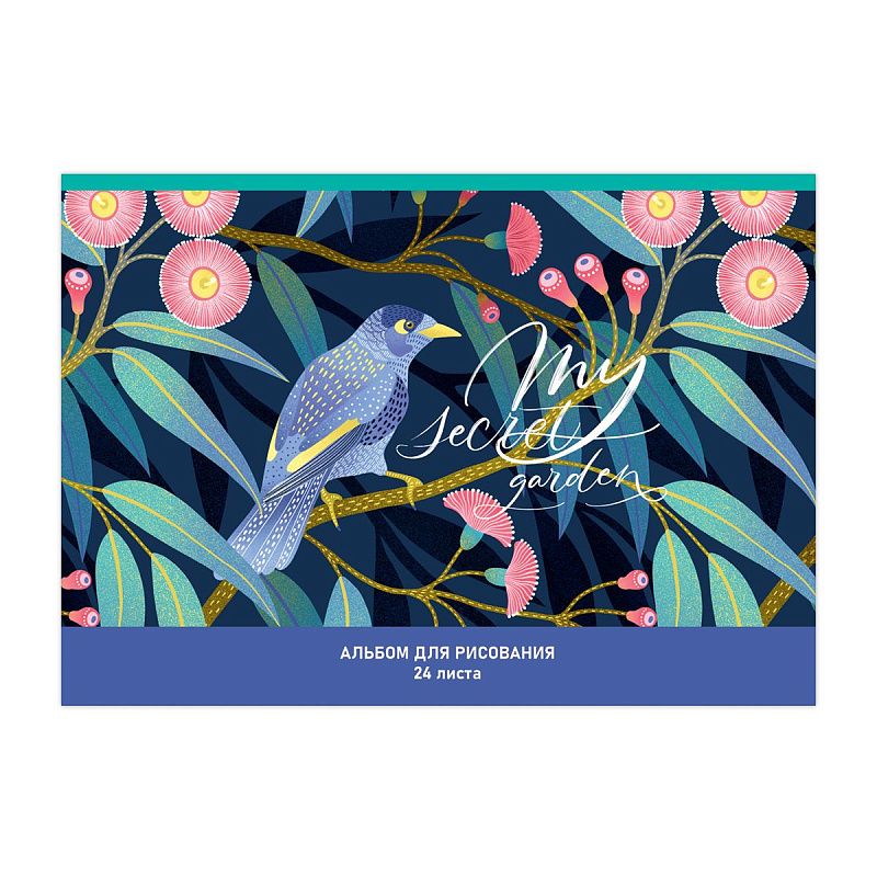 Альбом для рисования 24л., А5, на скрепке BG "Mix. Девочки"