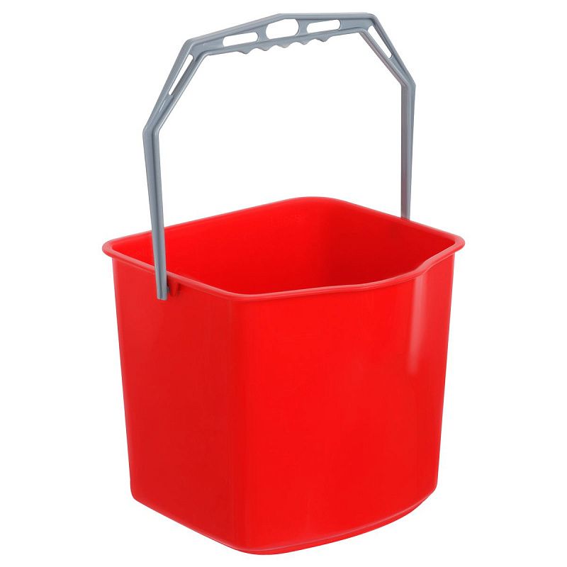 УЦЕНКА - Тележка уборочная OfficeClean Professional 2 секции, 15л, отжим, корзина, держ. д/мусор. мешка (осн 375549)