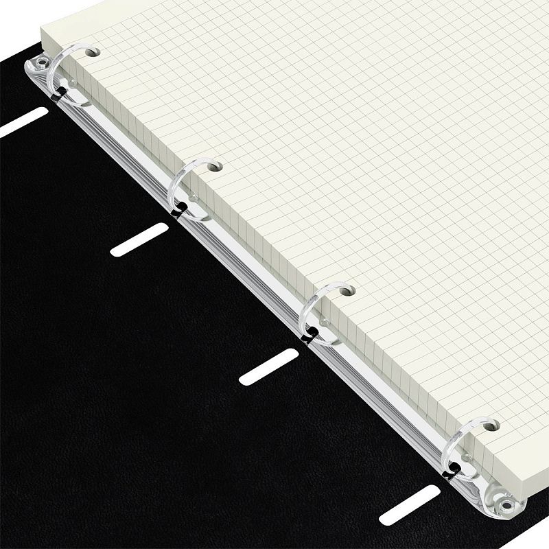 Тетрадь на кольцах А4, 120л., кожзам,  BG "Моно. Синий", иск. кожа, тиснение