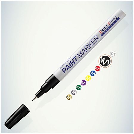 Маркер-краска MunHwa "Extra Fine Paint Marker" черная, 1мм, нитро-основа 