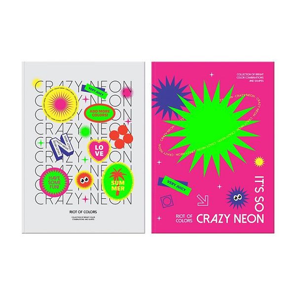 Бизнес-блокнот А6, 64л., ЛАЙТ, BG "Crazy neon", глянцевая ламинация, неоновая краска