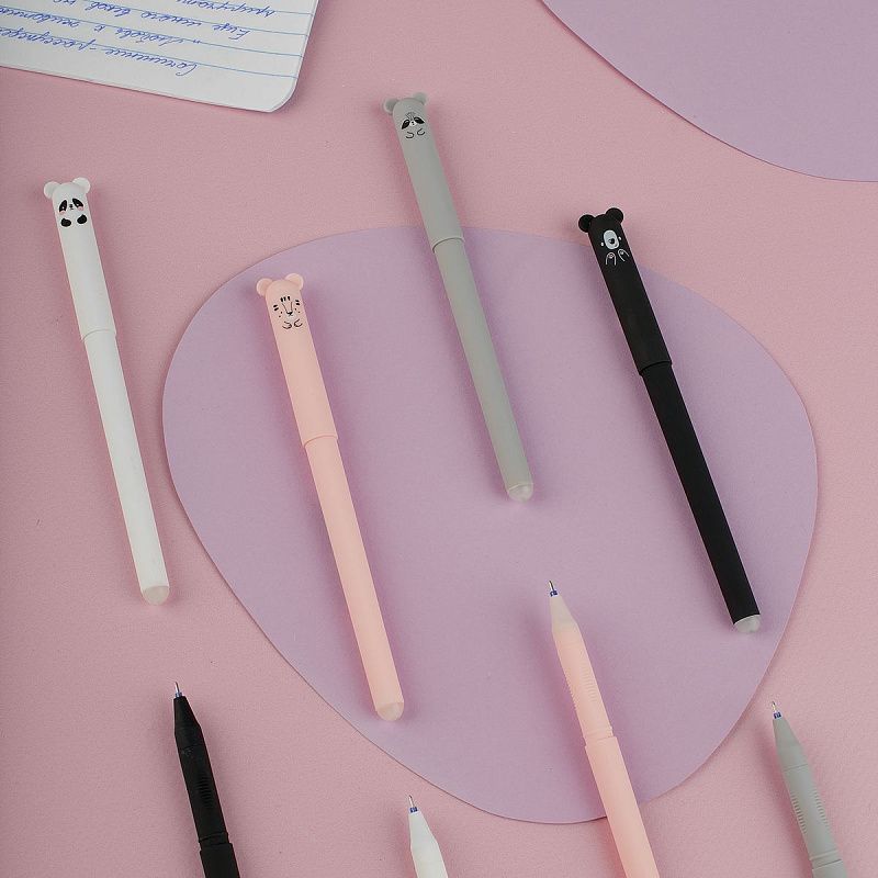 Ручка гелевая стираемая MESHU "Lovely Cutes" синяя, 0,5мм, корпус ассорти