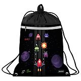 Мешок для обуви 1 отделение Berlingo "Space Battle", 360*460мм, вентиляционная сеточка , светоотражающая лента, карман на молнии