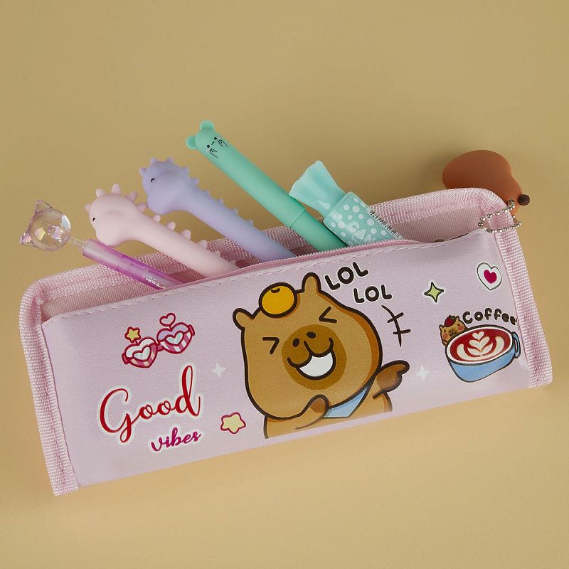 Пенал мягкий 210*90*55 MESHU "Capy", 2 отделения, полиэстер, ПВХ 