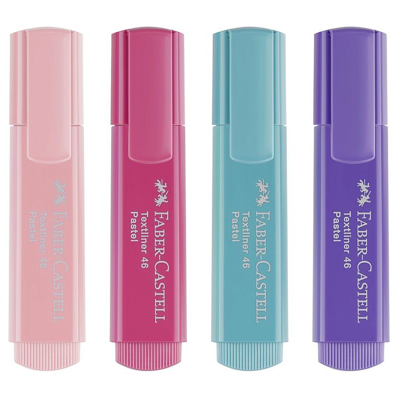 Набор текстовыделителей Faber-Castell "46 Pastel" 4 пастельных цв., 1-5мм, картон. уп. 