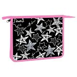 Папка для тетрадей 1 отделение, А5 Berlingo "Glossy stars", 240*205*40мм, пластик, на молнии