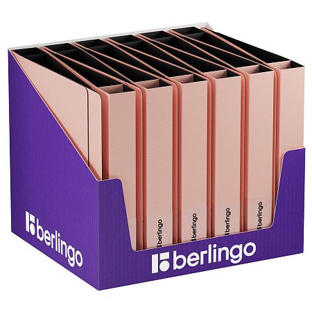 Папка на 4 кольцах Berlingo "Instinct" А5, 35мм, 700мкм, D-кольца, с внутр. карманом, фламинго 