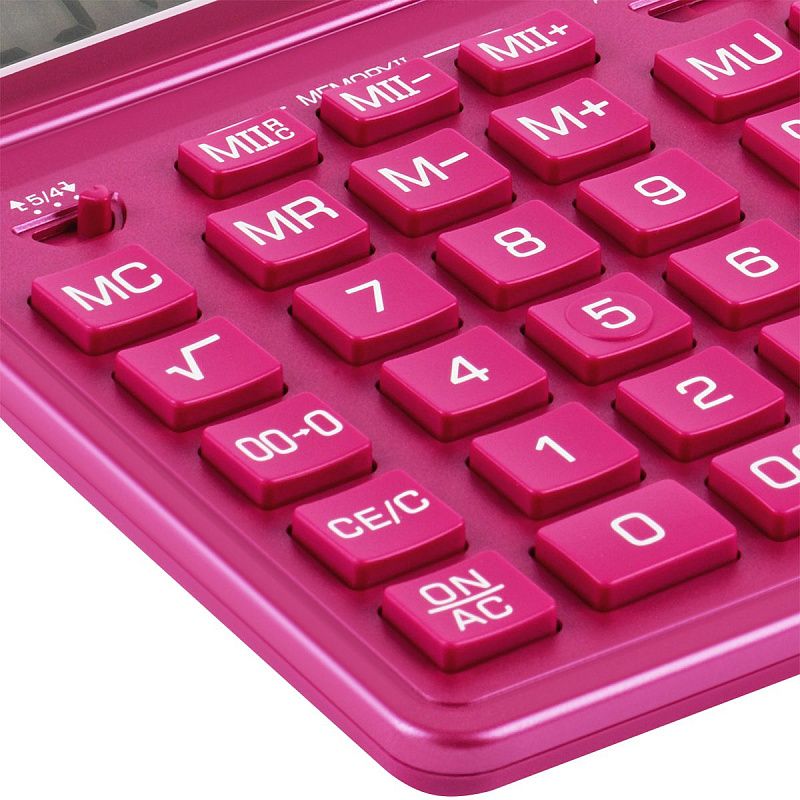 Калькулятор настольный Eleven SDC-444X-PK, 12 разрядов, двойное питание, 155*204*33мм, розовый
