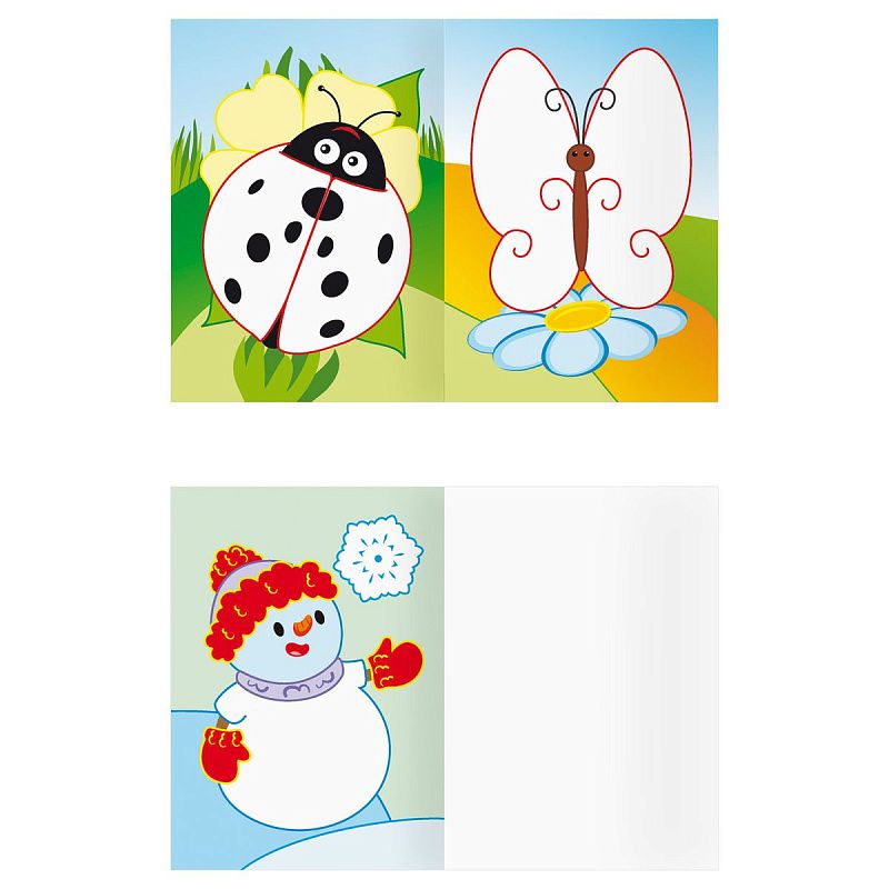 Раскраска А5 ТРИ СОВЫ "Для малышей. Выпуск 1", 8стр., цветной фон