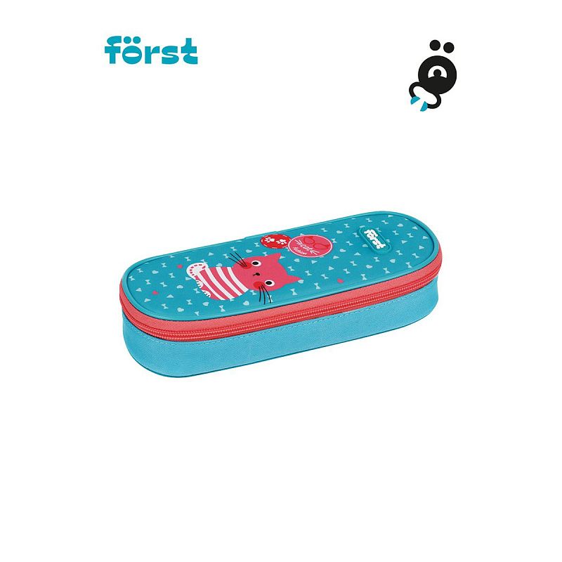 Пенал корпусный 1 отделение, 220*90*45 Först "Orange cat", полиэстер 