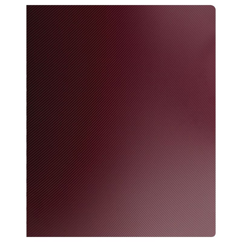 Папка на 2 кольцах СТАММ "Диагональ" А4, 25мм, 700мкм, пластик, гранат 